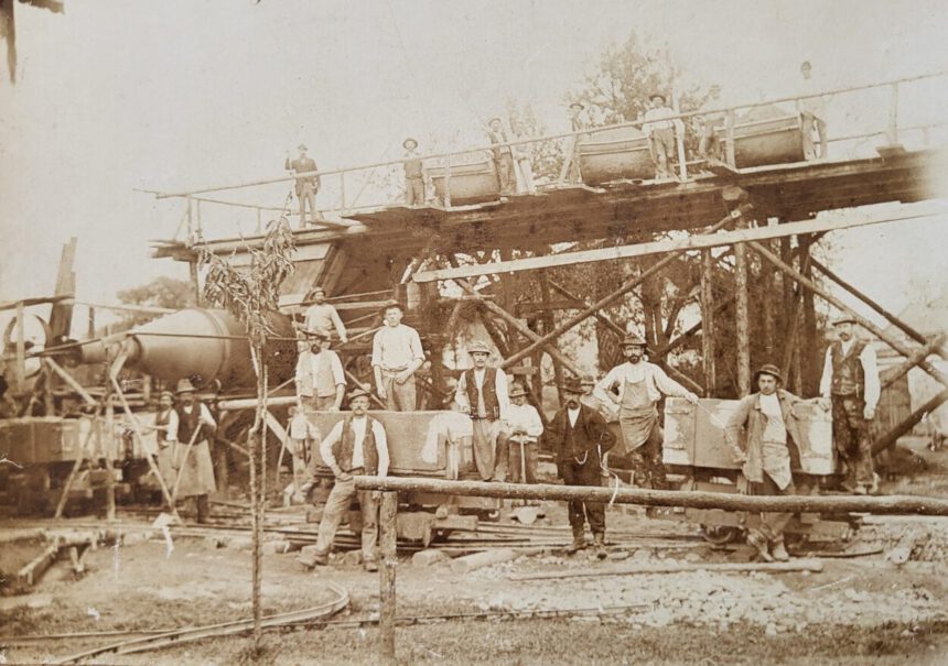 Brückenbau in Salling Bahnverbindung von Wiesmühl nach Mühldorf